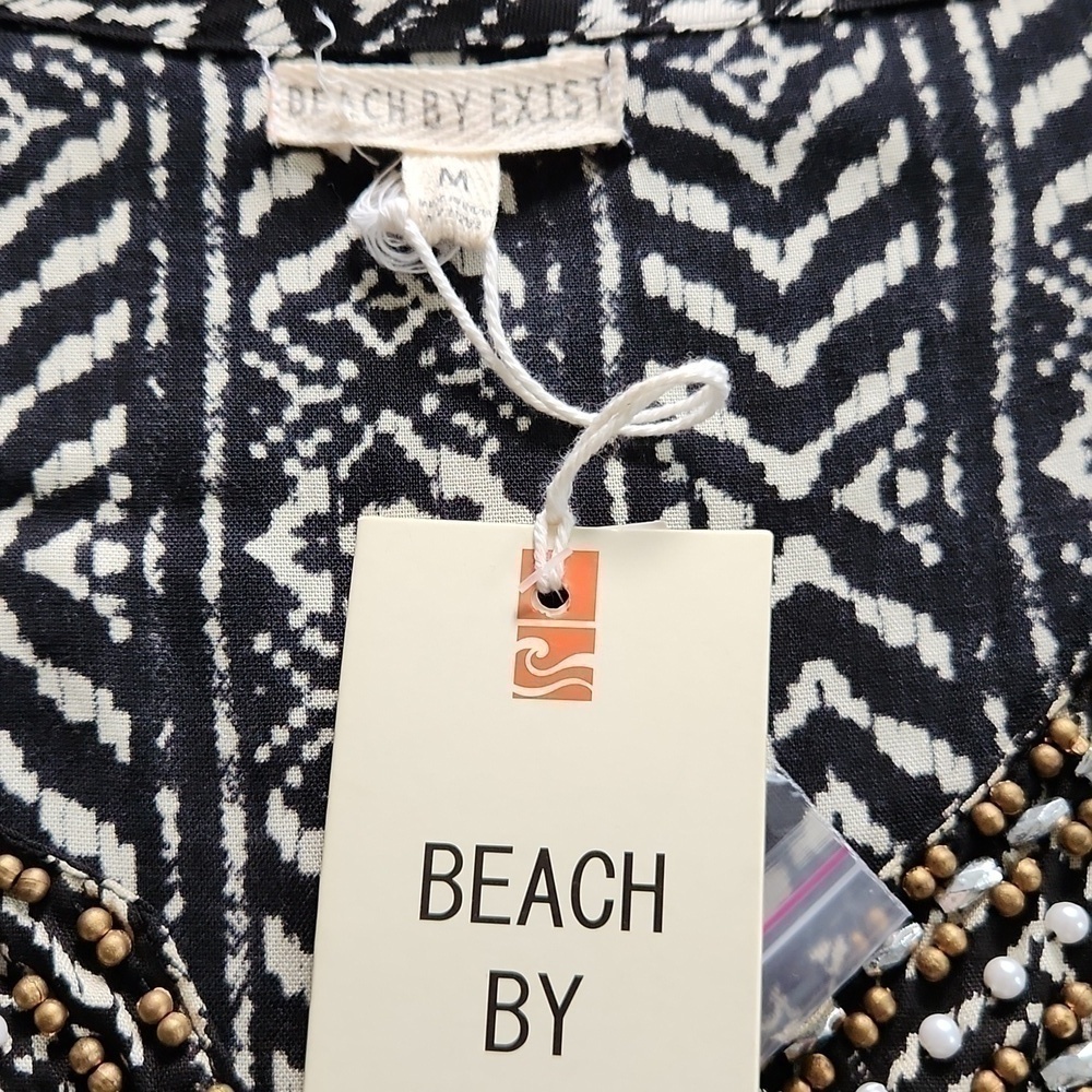 Beach Cover up or just beautiful shirt Bohemian beach Tunic beaded - Picture 5 of 8